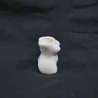 Nude Female Torso Glazed Porcelain Toothpick Holder. - Image 5