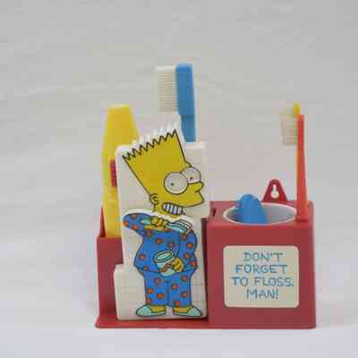 Bart Simpson Toothbrush Set Brush Holder