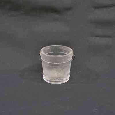 Glass Bucket with Metal Handle