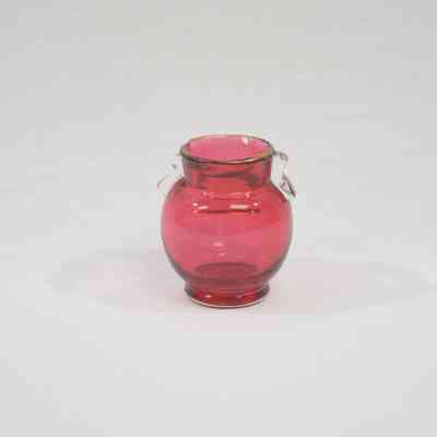 Red Glass Vase Toothpick Holder