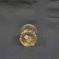 Gold Flash Pressed Glass Toothpick Holder - Image 3