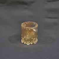 Gold Flash Pressed Glass Toothpick Holder - Image 4