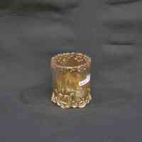 Gold Flash Pressed Glass Toothpick Holder - Image 5
