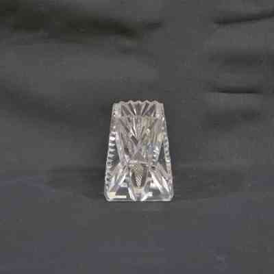 Toothpick holder, clear glass, square taper