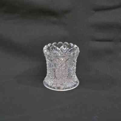 Toothpick holder, clear glass