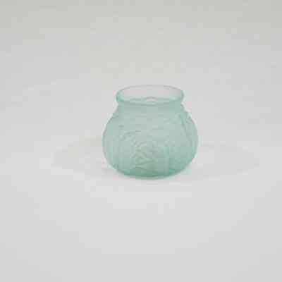Pale Blue Bowl with Leaves Toothpick Holder
