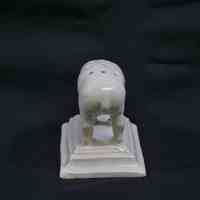 Porcelain Pig Standing on Rectangular Base Toothpick Holder - Image 2