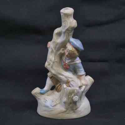 Boy Standing on Tree Ceramic Toothpick Holder