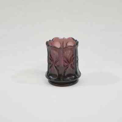 Purple glass toothpick holder