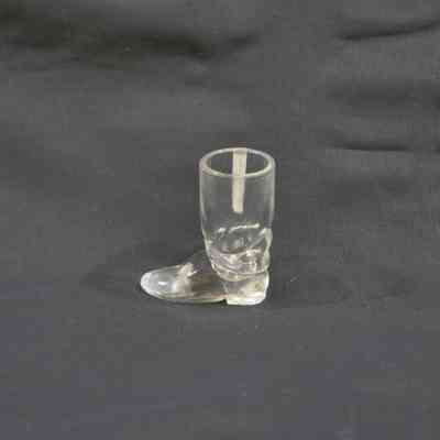 Clear Glass Boot Toothpick Holder