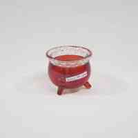 Glass Witch's Cauldron with Ruby Stain Toothpick Holder. - Image 4
