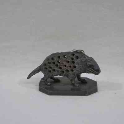 Silver-Plated Porcupine with Whiskers Toothpick Holder