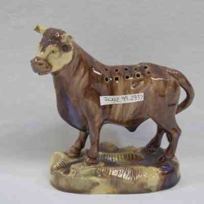 Porcelain Bull Toothpick Holder