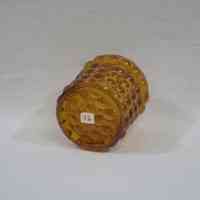 Amber Hobnail in Five Rows Cylindrical Toothpick Holder - Image 2