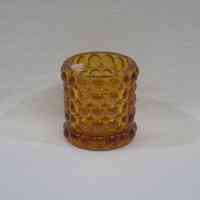 Amber Hobnail in Five Rows Cylindrical Toothpick Holder - Image 3