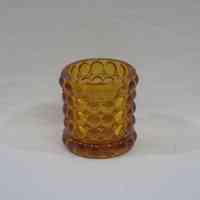 Amber Hobnail in Five Rows Cylindrical Toothpick Holder - Image 5