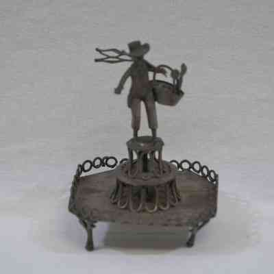 Metal Cowboy Toothpick Holder