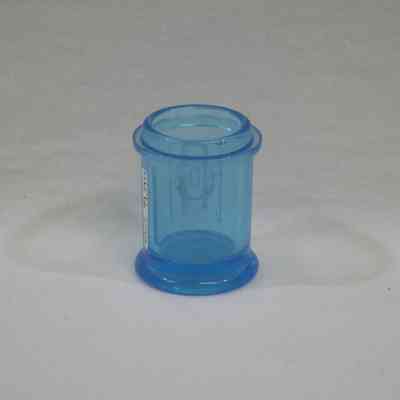 Blue Glass Cylinder Toothpick Holder