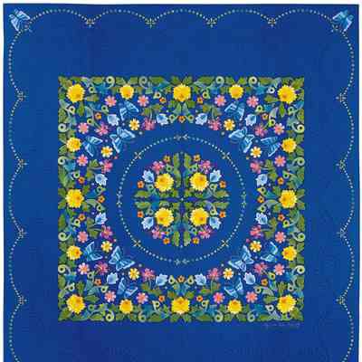 Blue Earth Filled with Water and Flowers