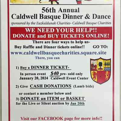 Caldwell Basque Dinner & Dance poster