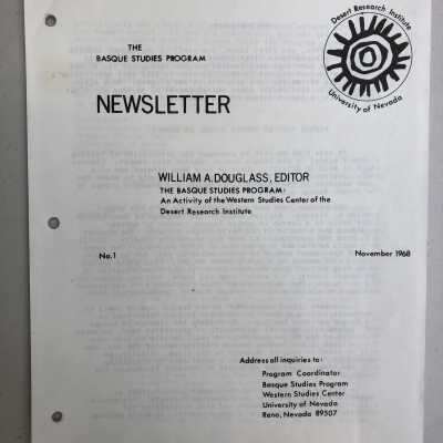 Center for Basque Studies newsletter