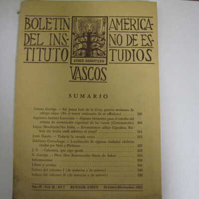 Boletin del Instituto Americano de Estudios Vascos