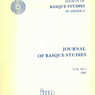 Journal of the Society of Basque Studies in America