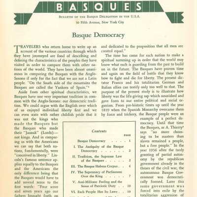 Bulletin of the Basque Delegation in the USA