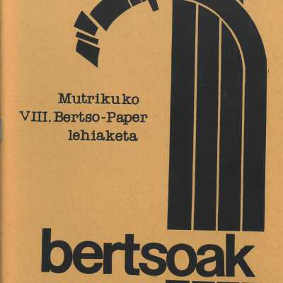 MUTRIKU VIII Bertso-Paper Lehiaketa : [bertsoak]