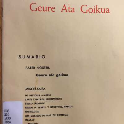 Pater Noster = Geure Ata Goikua
