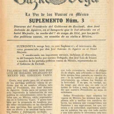 Euzko Deya : La Voz de los Vascos en Mexico / Euzko Deya : La Voz de los Vascos