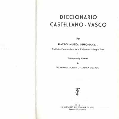 Diccionario castellano-vasco