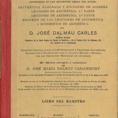 Soluciones analiticas de los ejercicios y problemas contenidos en las siguientes obras del autor : Aritmetica razonada y nociones de algebra, Lecciones de aritmetica ...