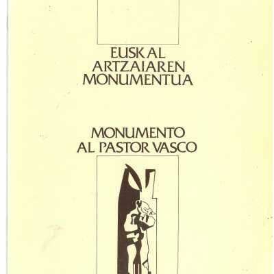 Euskal artzaiaren monumentua = monumento al pastor vasco.