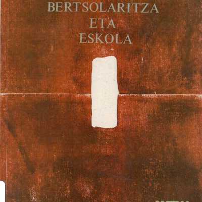 Bertsolaritza Eta Eskola