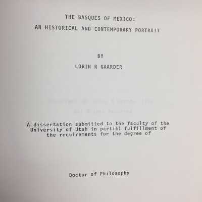The Basques of Mexico : an historical and contemporary portrait