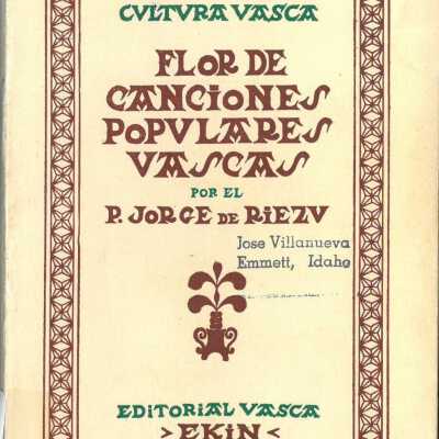 Flor de Canciones Populares Vascas