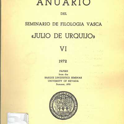 Anuario del Seminario de Filologia Vasca