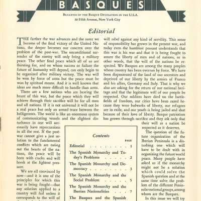 Bulletin of the Basque Delegation in the USA