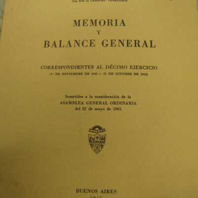 Memoria y Balance General