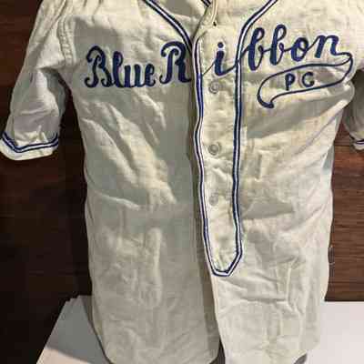 Antique flannel baseball jersey-Blue Ribbon PC (2)