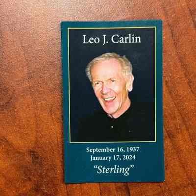 2024 Leo Carlin funeral card