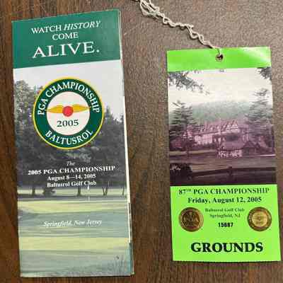 2005 PGA at Baltusrol - grounds pass & guide