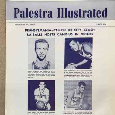 Palestra Illustrated game day program - Feb 14, 1962