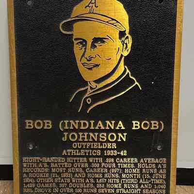 Bob Johnson brass plaque