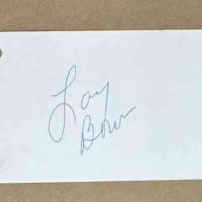 Larry Bowa signed index card