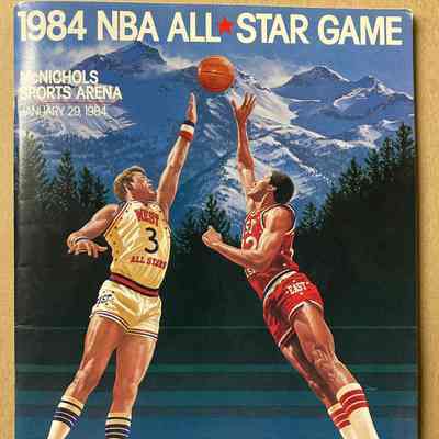 1984 NBA All Star Game program ( Erving/Toney/Strom)