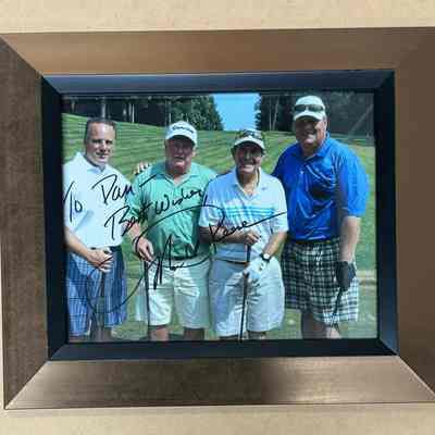 Merrill Reese signed photo-Framed