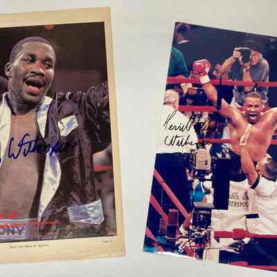 Tim Witherspoon signed photos (2)