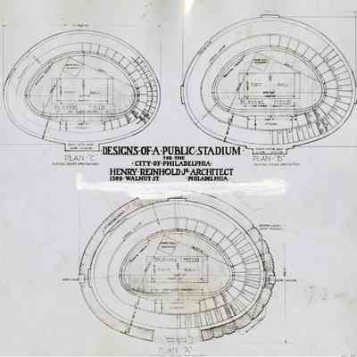 Proposed plans for stadium that eventually became Sesquicentennial/Municipal Stadium - 1914